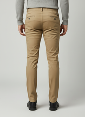 Premium Cotton Lycra Stretch Pant - Beige