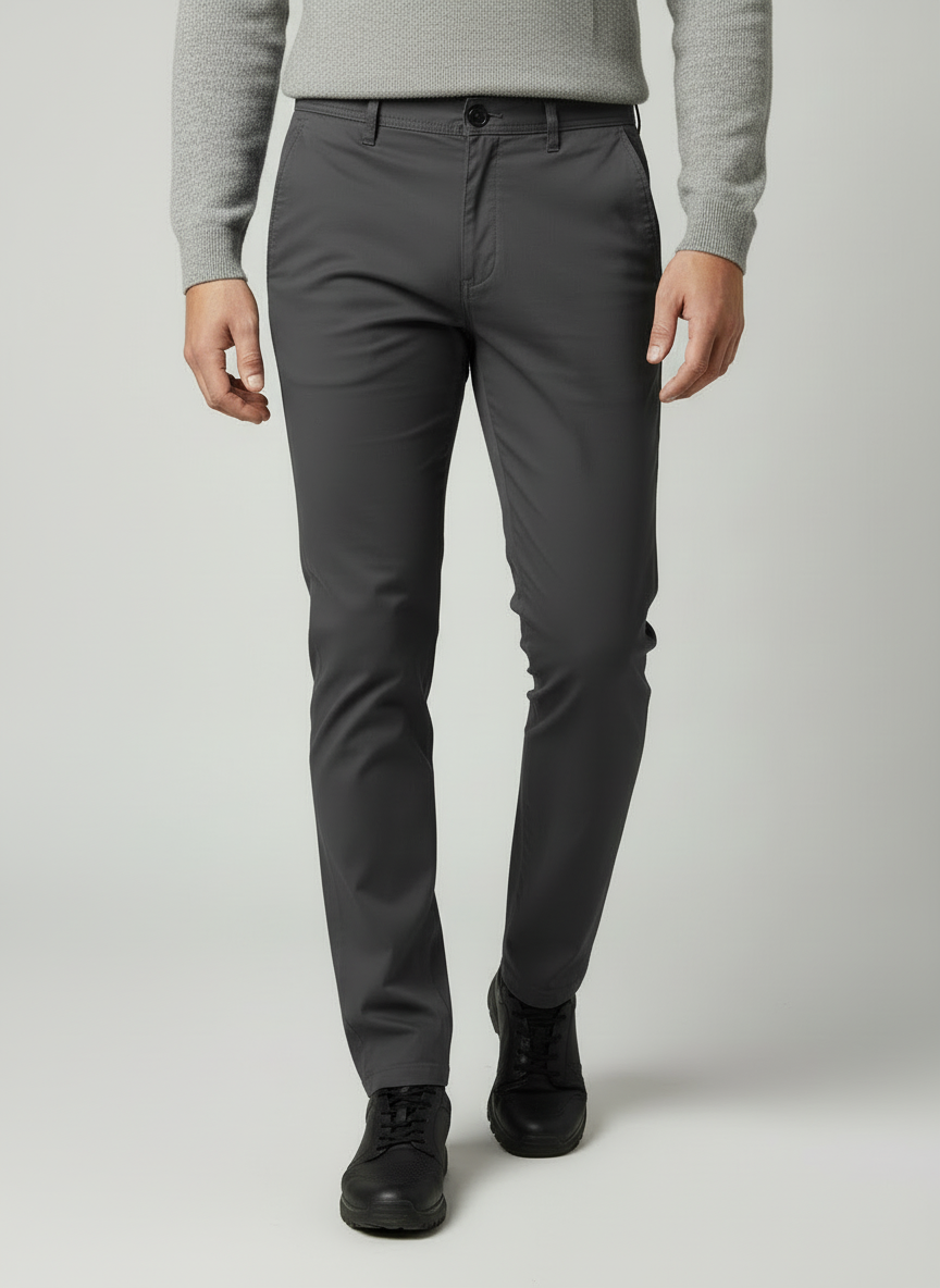 Premium Cotton Lycra Stretch Pant - Grey