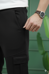 Micro Six Pocket Loose Trouser - Black