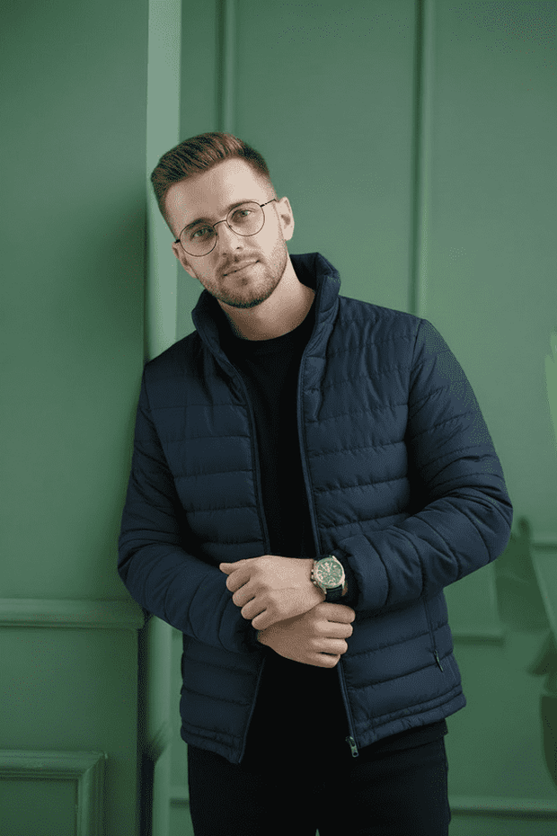 Full Sleeve Imported Puffer - Navy