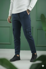 Micro Six Pocket Loose Trouser - Navy