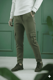 Micro Six Pocket Loose Trouser - Olive