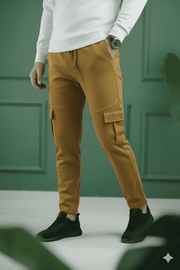 Micro Six Pocket Loose Trouser - Mustard