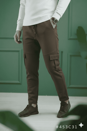 Micro Six Pocket Loose Trouser - Brown