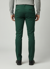 Premium Cotton Lycra Stretch Pant - Olive