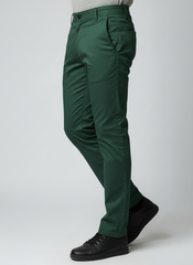 Premium Cotton Lycra Stretch Pant - Olive